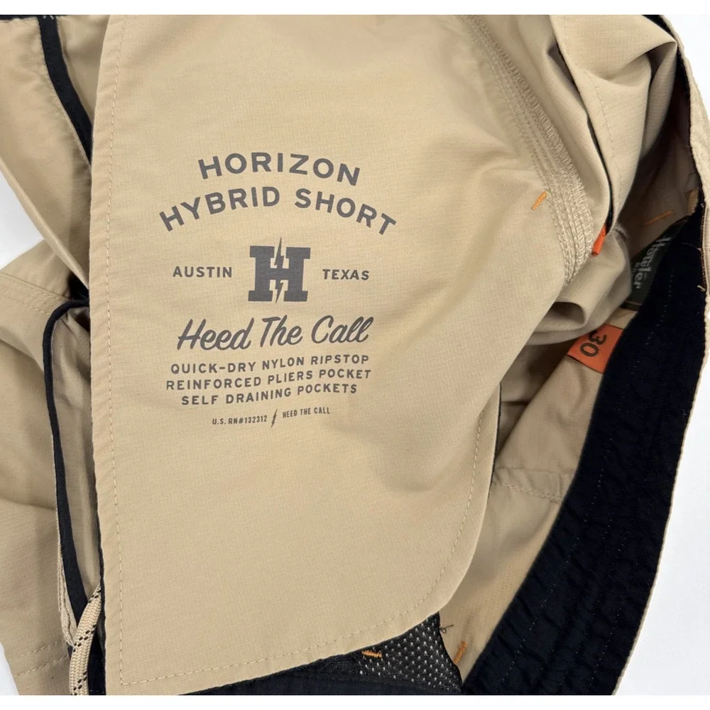 Howler Bros Horizon‎ Hybrid Shorts 2.0 Mens 30 Tan